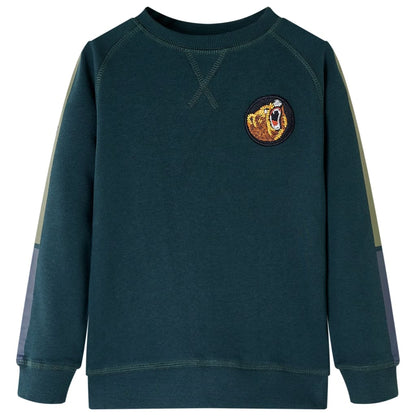 Sweat-shirt enfant vert mousse 128