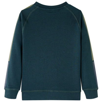 Kinder-Sweatshirt Moosgrün 140