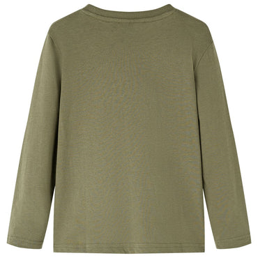 Kinder-Langarmshirt Khaki 92