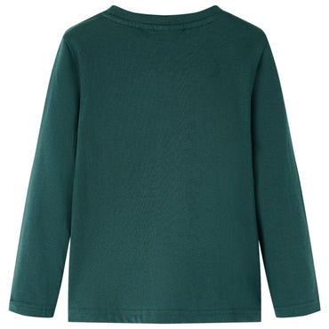 Kinder-Langarmshirt Dunkelgrün 104