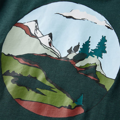 Kinder-Langarmshirt Dunkelgrün 104