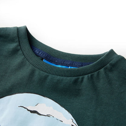 Kinder-Langarmshirt Dunkelgrün 116