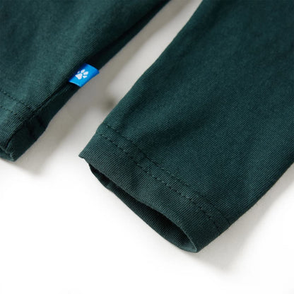 Kinder-Langarmshirt Dunkelgrün 128