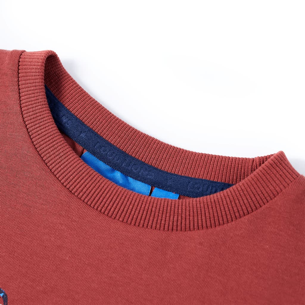 Kinder-Langarmshirt Dunkelrot 104