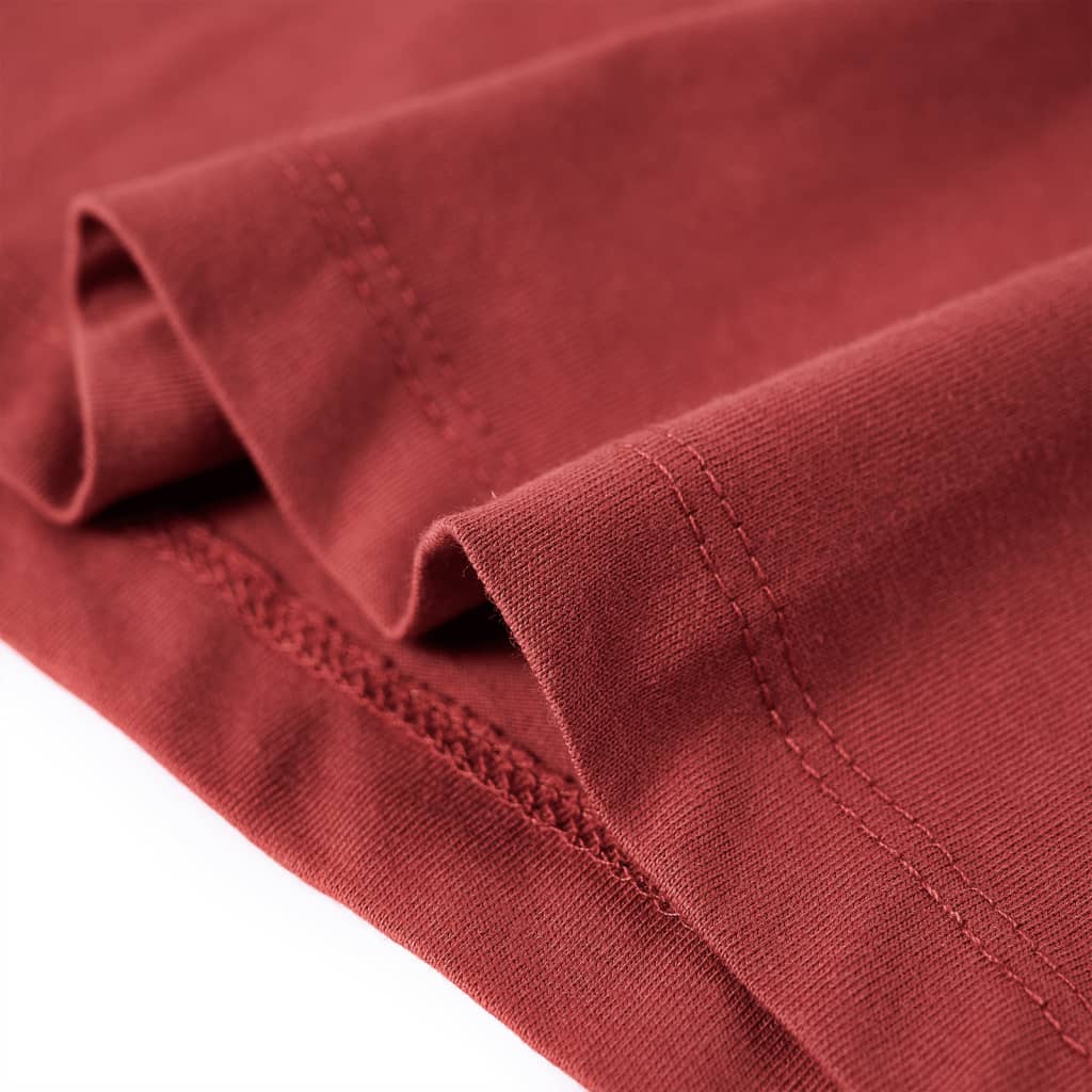 Kinder-Langarmshirt Dunkelrot 104