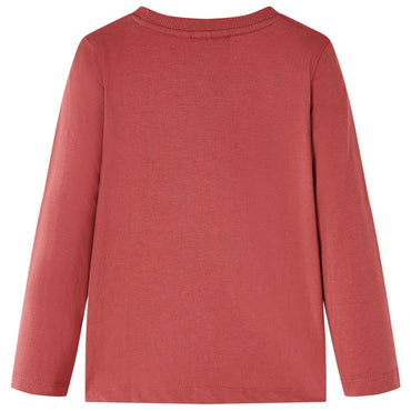 Kinder-Langarmshirt Dunkelrot 140