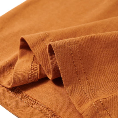 T-shirt manches longues enfant ocre foncé 128