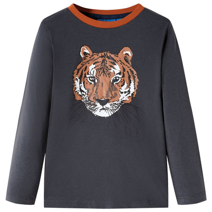 Kinder-Langarmshirt Anthracite 128