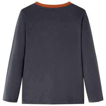 Kinder-Langarmshirt Anthracite 128
