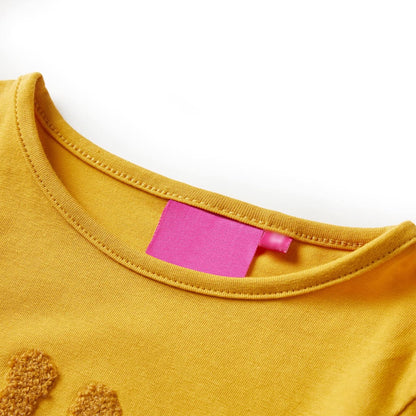 Kinder-Langarmshirt Dunkles Ocker 116