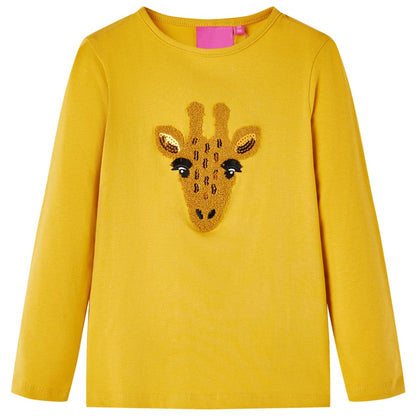 T-shirt manches longues enfant Ocre foncé 128