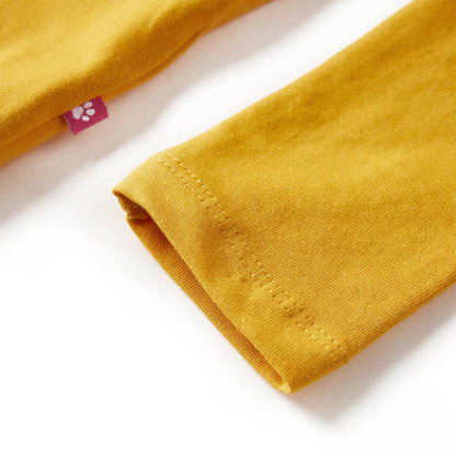 Kinder-Langarmshirt Dunkles Ocker 140