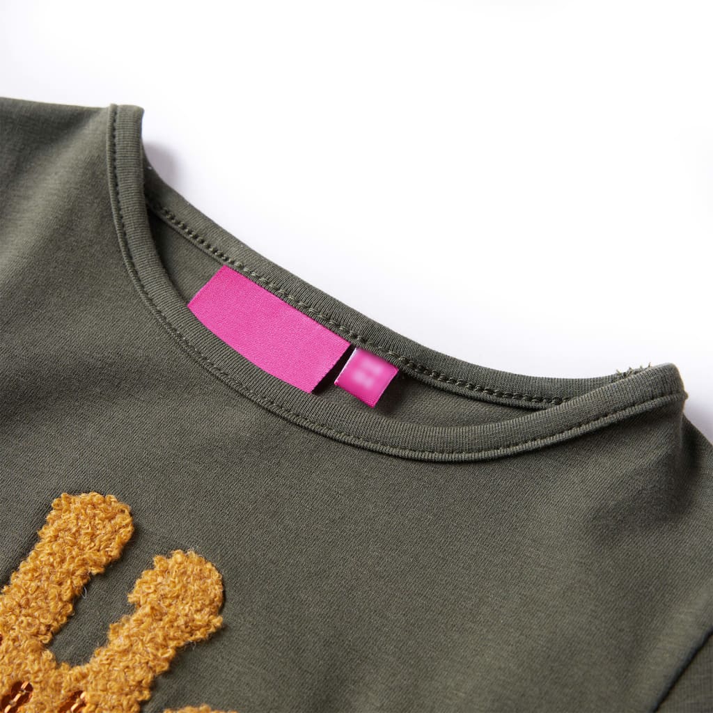 Kinder-Langarmshirt Khaki 116