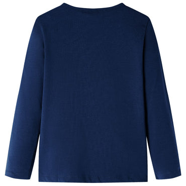 Kinder-Langarmshirt Marineblau 104