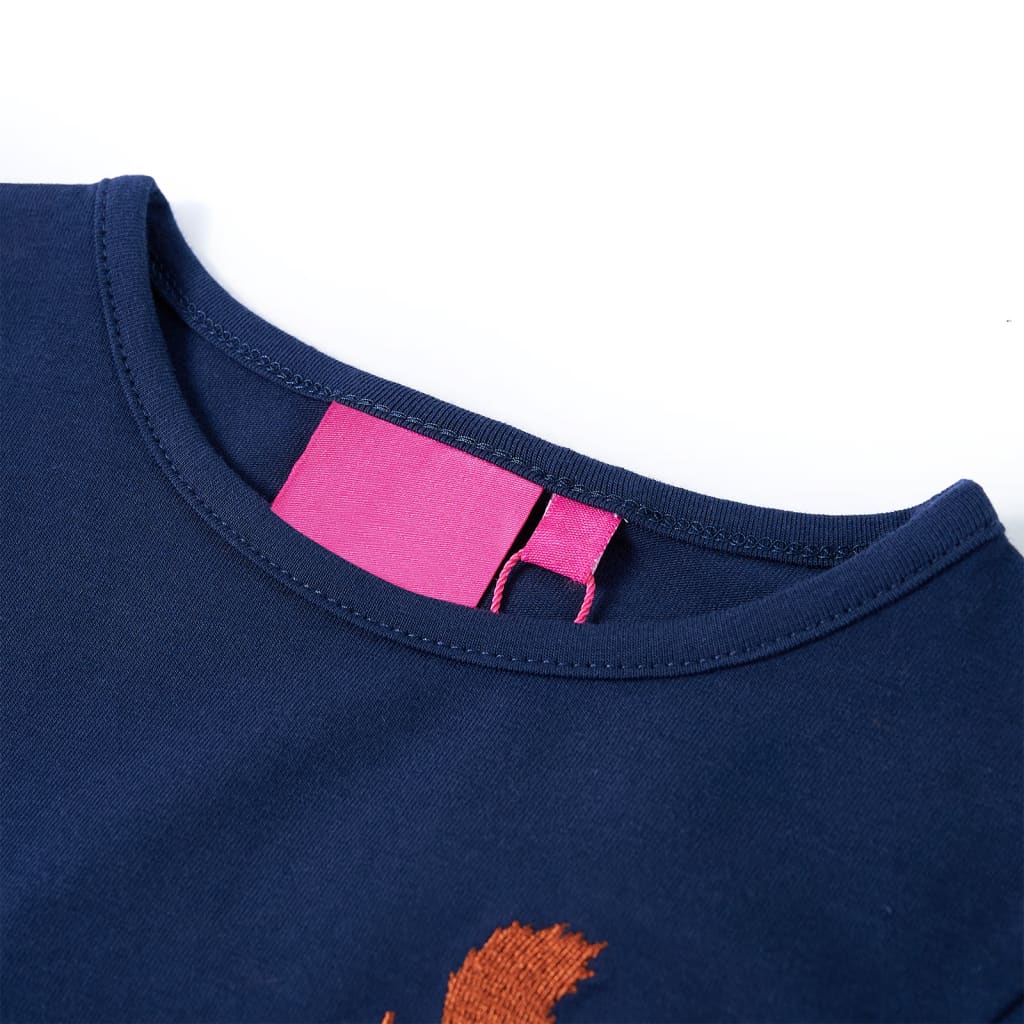T-shirt manches longues enfant bleu marine 104