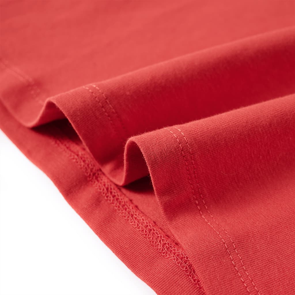 Kinder-Langarmshirt Dunkelrot 128