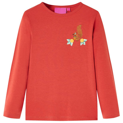 T-shirt manches longues enfant Rouge foncé 140