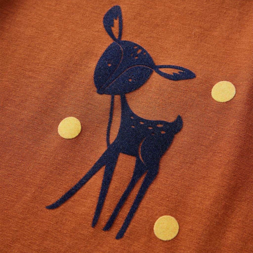 Kinder-Langarmshirt Cognac 140