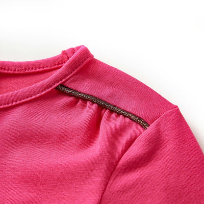 Kinder-Langarmshirt Knallrosa 116