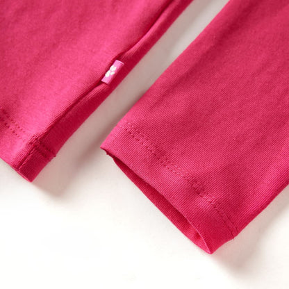 Kinder-Langarmshirt Knallrosa 116