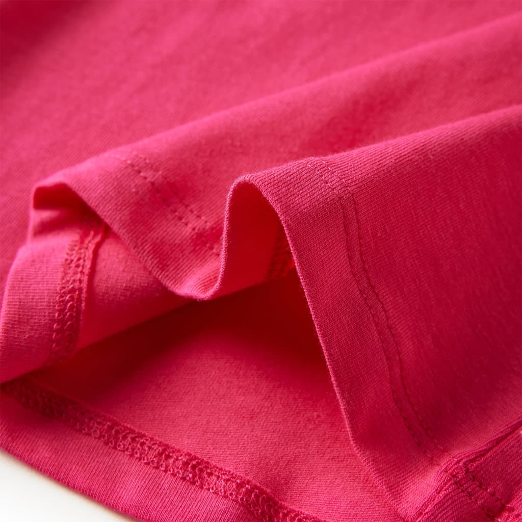 Kinder-Langarmshirt Knallrosa 116