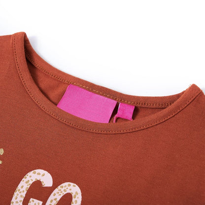 Kinder-Langarmshirt Cognac 128