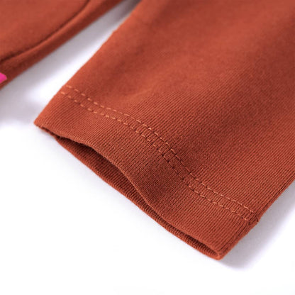 Kinder-Langarmshirt Cognac 128