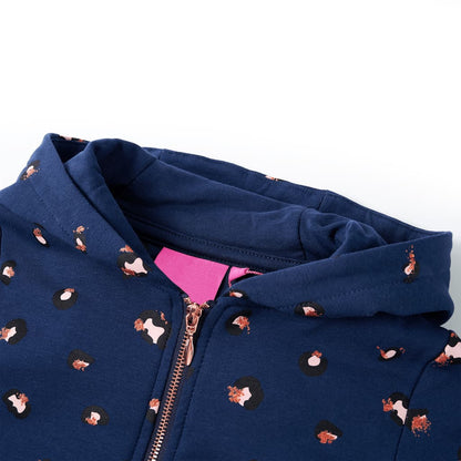 Kinder-Kapuzenpullover Marineblau 128