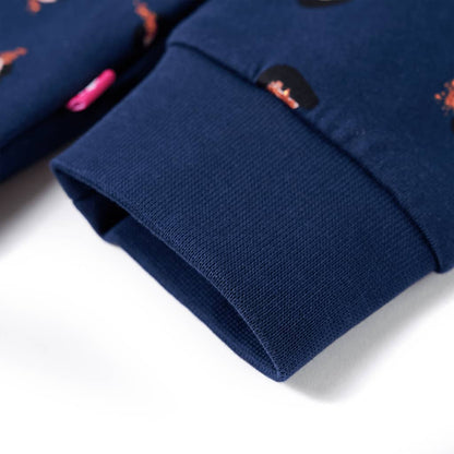 Kinder-Kapuzenpullover Marineblau 128