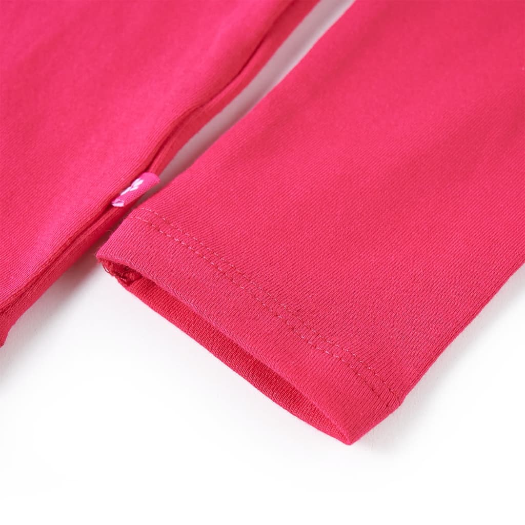 Kinder-Langarmshirt Knallrosa 104