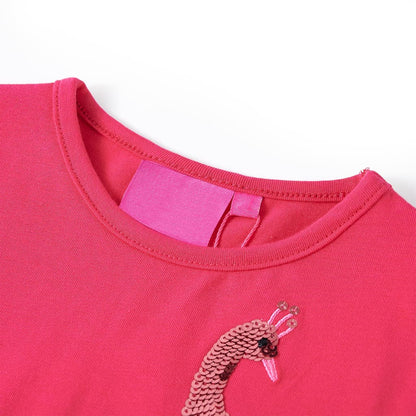 Kinder-Langarmshirt Knallrosa 128