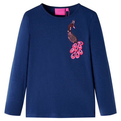 T-shirt manches longues enfant marine 104