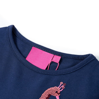 T-shirt manches longues enfant marine 104