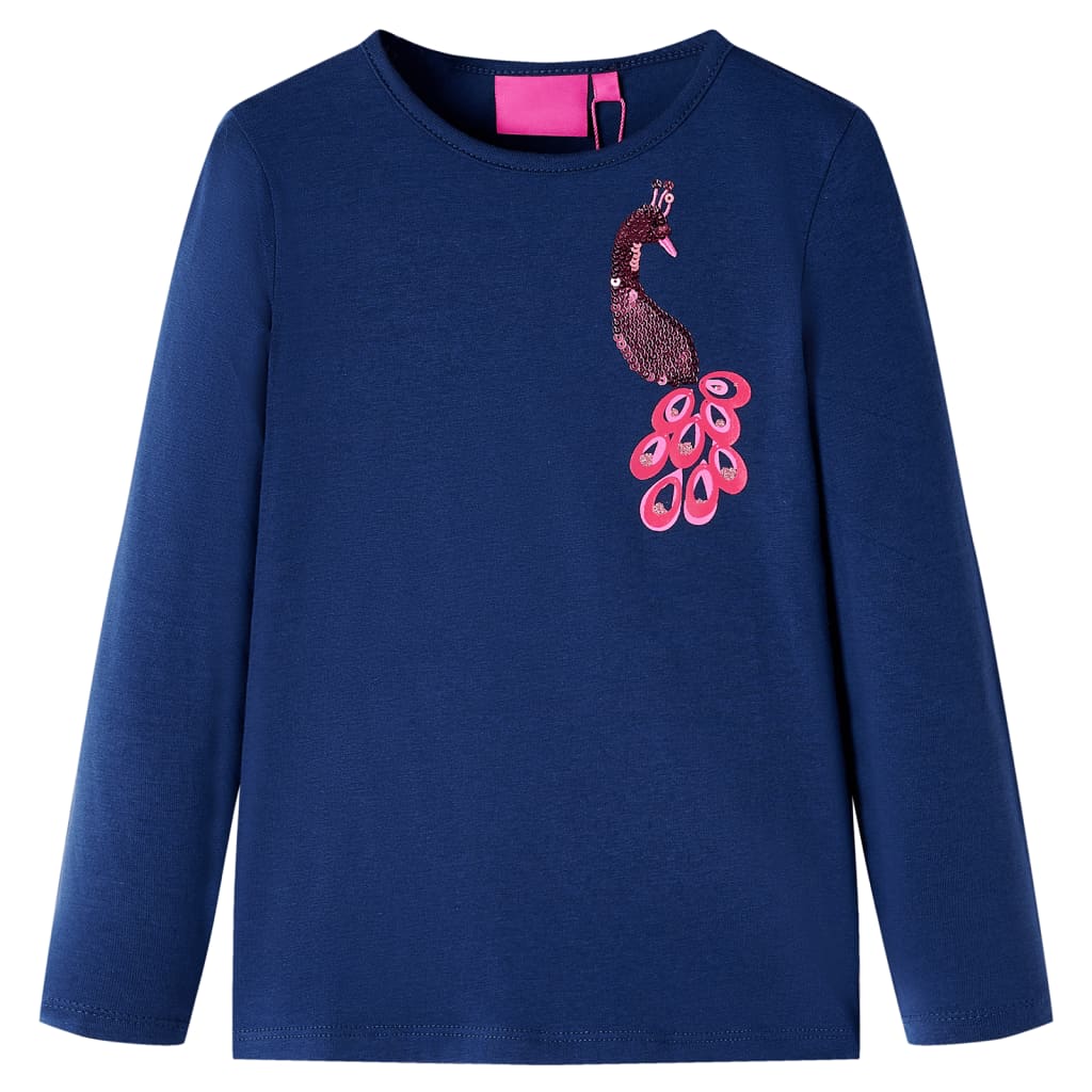 T-shirt manches longues enfant marine 128