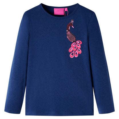 T-shirt manches longues enfant marine 128