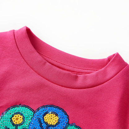 Kinder-Sweatshirt Knallrosa 92