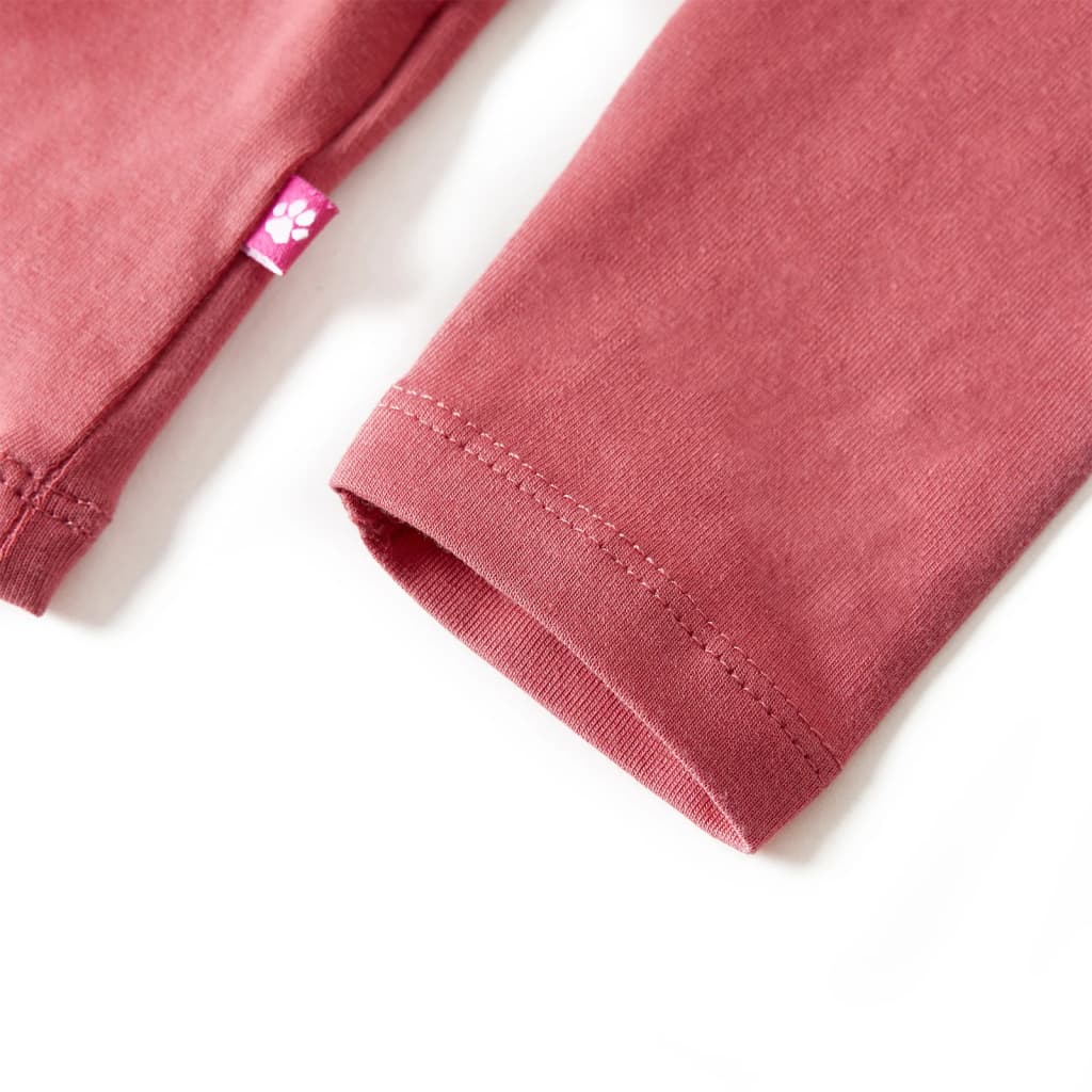 Kinder-Langarmshirt Altrosa 128