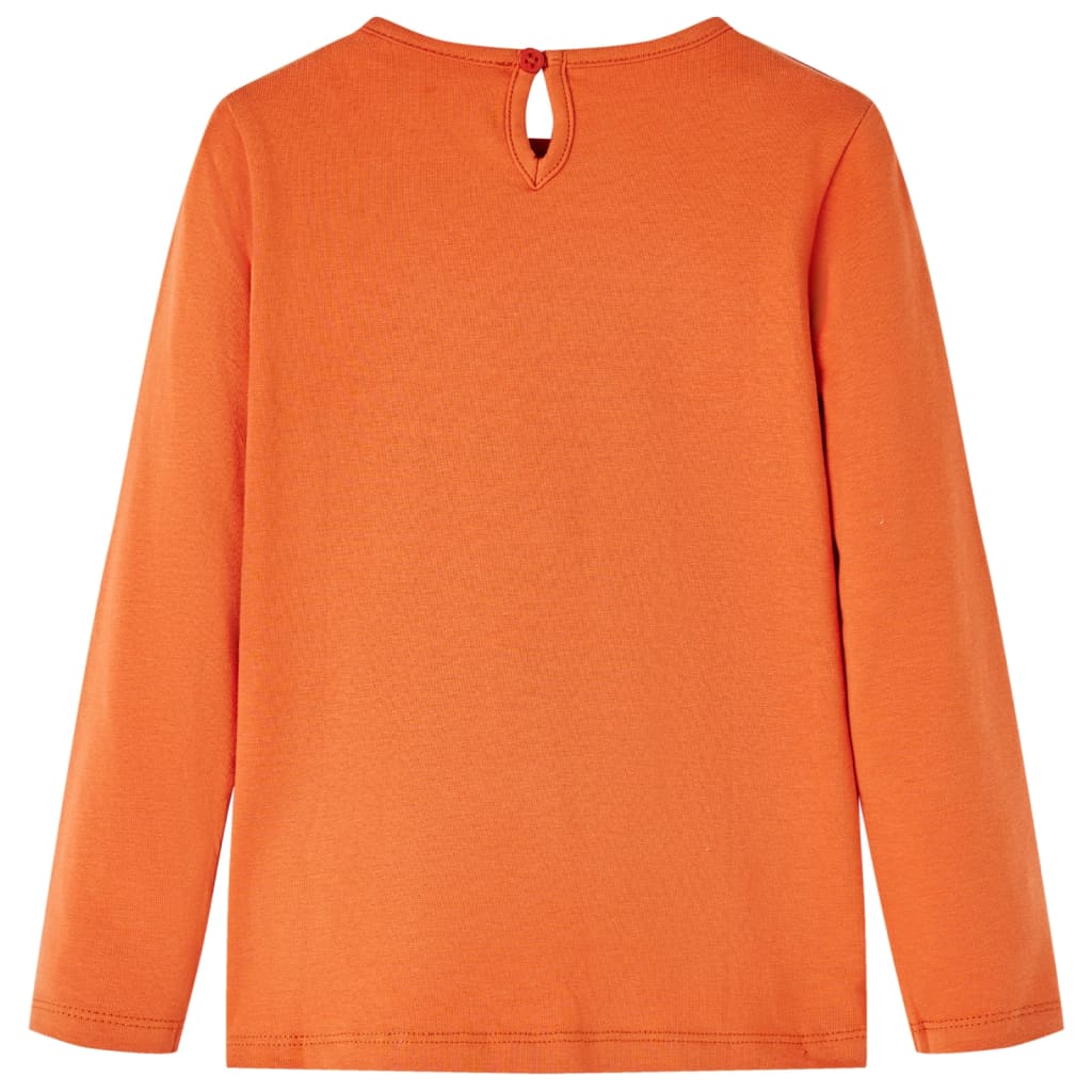 T-shirt manches longues enfant orange foncé 104