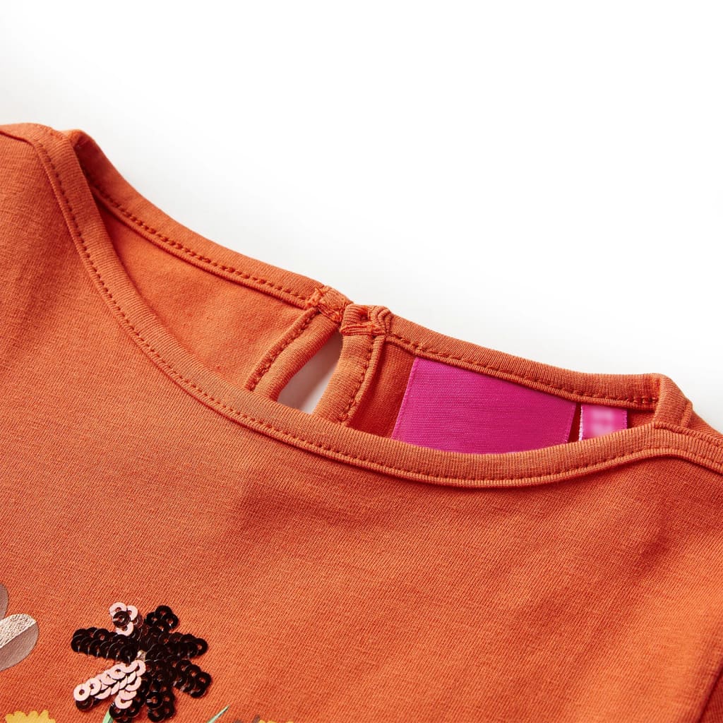Kinder-Langarmshirt Dunkelorange 116