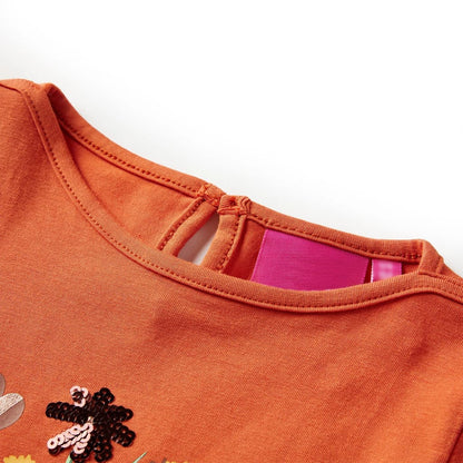 Kinder-Langarmshirt Dunkelorange 128