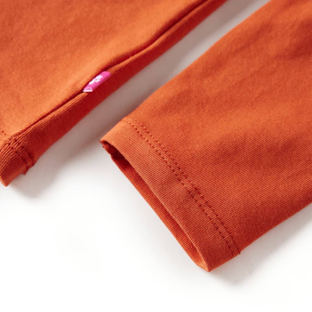Kinder-Langarmshirt Dunkelorange 128