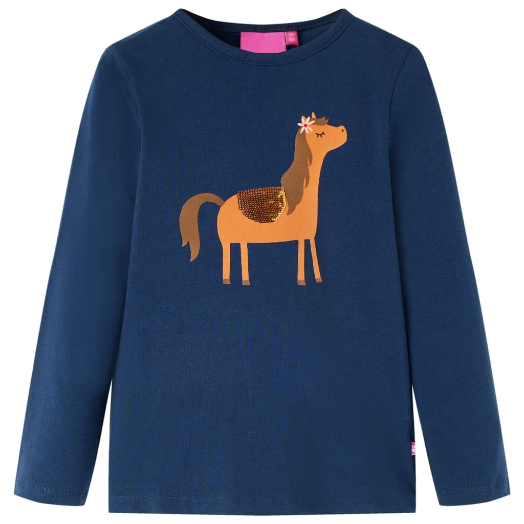 T-shirt manches longues enfant bleu marine 104