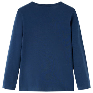 Kinder-Langarmshirt Marineblau 104