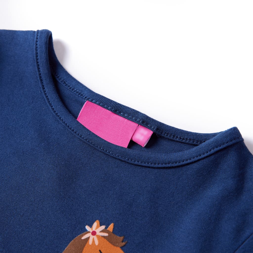 T-shirt manches longues enfant bleu marine 104