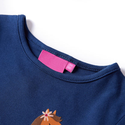 T-shirt manches longues enfant bleu marine 104