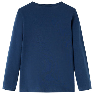 Kinder-Langarmshirt Marineblau 128
