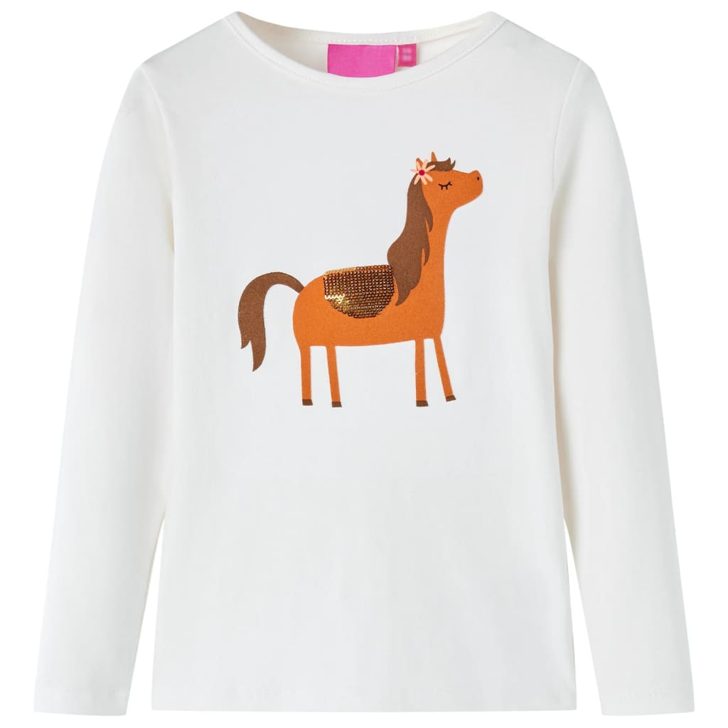 T-shirt manches longues enfant Écru 104