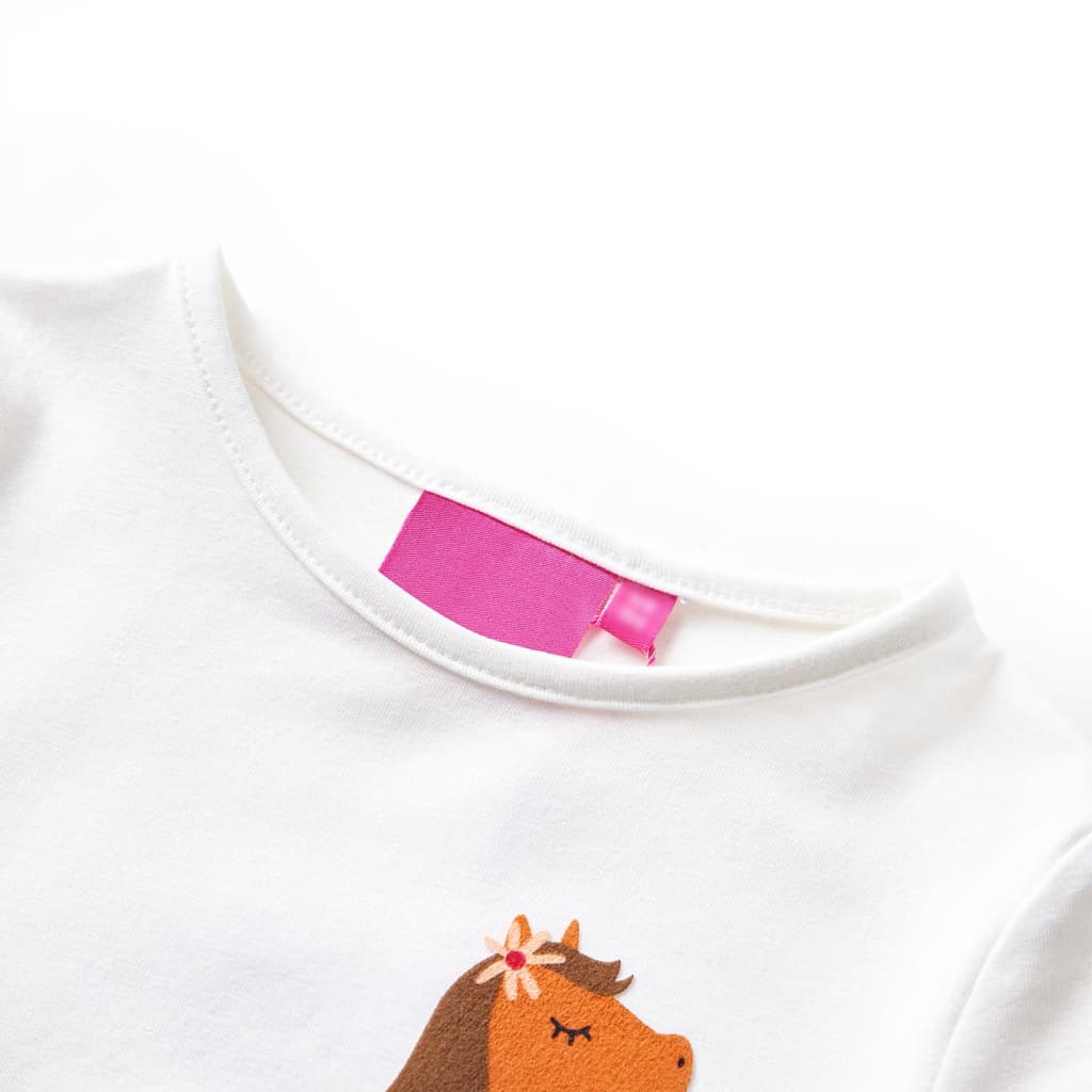 T-shirt manches longues enfant Écru 104