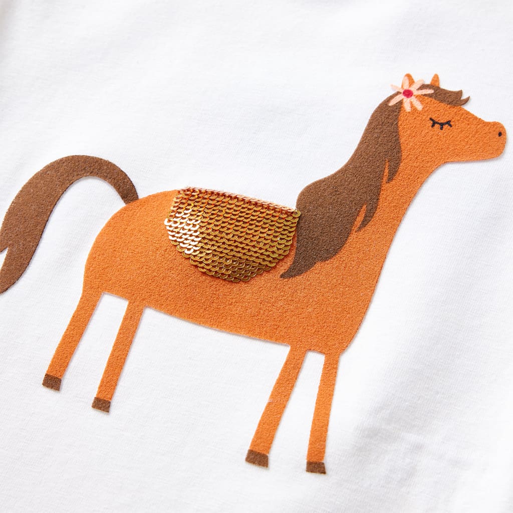 T-shirt manches longues enfant Écru 104