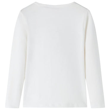 Kinder-Langarmshirt Ecru 128